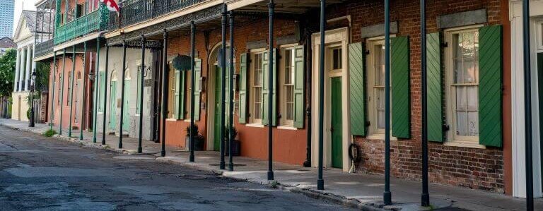 A quiet street in the French Quarter, New Orleans
